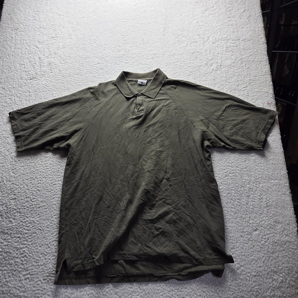 Columbia Polo Shirt Mens XL Green Solid 100% Cotton Short Sleeve Knit Logo Top